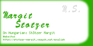 margit stotzer business card